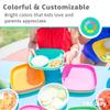 Re-Play Toddler Plates - 22 Oz. Deep-Walled Flat Kids Plates - Dishwasher & Microwave Safe - Made in USA - Set of 4-7.37" x 7.37" x 1.25" - A True Blue view 2