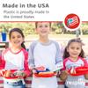 Re-Play Toddler Plates - 22 Oz. Deep-Walled Flat Kids Plates - Dishwasher & Microwave Safe - Made in USA - Set of 4-7.37" x 7.37" x 1.25" - A True Blue view 3