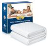 100% Waterproof Queen Mattress Protector Breathable Cooling 3D Air Fabric Mattress Cover Smooth Soft Hypoallergenic Noiseless Bed Cover Machine Washable Vinyl Free, 8-21'' Deep Pocket view 1
