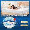 100% Waterproof Queen Mattress Protector Breathable Cooling 3D Air Fabric Mattress Cover Smooth Soft Hypoallergenic Noiseless Bed Cover Machine Washable Vinyl Free, 8-21'' Deep Pocket view 4