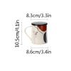 Coffee Mugs Ceramic Couple Water Cup Coffee Cup Large Capacity Office Mug with Lid 13.5OZ(Pink/Black) Mug Set (Color : Pink) view 2