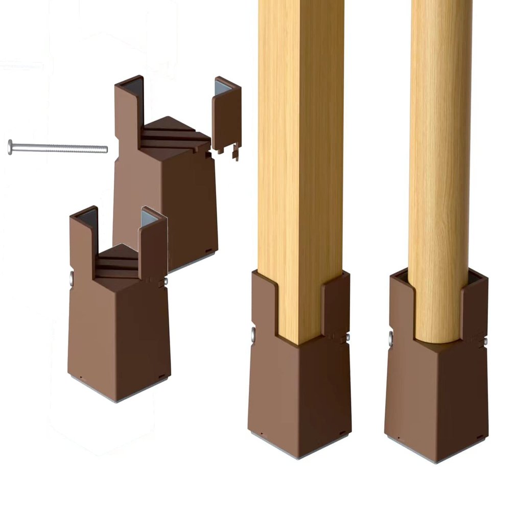 Sephyroth Adjustable Bed Risers Furniture Risers 4Pack with Screw Clamp Table Desk Chair Risers Bed Risers 2Inch Fit Furniture's Square/Round Leg Diameter from 0.8''1.6''(2Inch Brown)