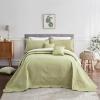 Blythease Oversized King Bedspread 128x120 Extra Wide, Ultrasonic Lightweight Bedding Cover, Paisley Pattern, Reversible, 5 Piece, 100% Microfiber, Sage Green view 1