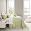 Blythease Oversized King Bedspread 128x120 Extra Wide, Ultrasonic Lightweight Bedding Cover, Paisley Pattern, Reversible, 5 Piece, 100% Microfiber, Sage Green view 2