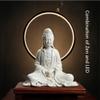 ZCBYBT Buddha Offering Table Statue Display Table with Light Ring and Luminous Base Solid Wood Buddha Decorative Household Accessories view 4