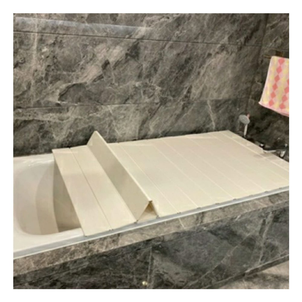 Bathtub Trays Dust-Proof Bathtub Cover, Folding PVC Bathtub Insulation Board, Multifunctional Bath Tray Shelf for Home Bathroom, Easy to Clean (Size : 80x89x1.1cm)