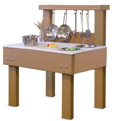 Kids' Station Indoor/Outdoor Toddler MUD Kitchen with Utensils