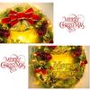 MESURG 16" Prelit Christmas Wreath Decor for Front Door,Christmas Wreath with Lights Winter Wreath,Outdoor Lighted Christmas Wreaths,Artificial Christmas Decoration Door Hangings Wreath view 2