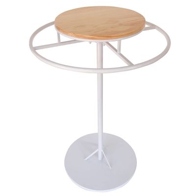 Round Rotating Clothes Rack Center Island Floor Standing Clothes Display Rack Children's Clothing Shelves for Retail Store, Dressing Room, Easy to Assemble (Color : White, Size : 90x135cm)