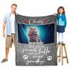 Custom Cat Portrait Blanket Personalized Pet Name/Photo/Date Blanket Customized Memorial Blanket Gift for Pet Lover - Soft Throw Blanket 60"x80" view 3