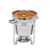 CNCEST 7L/7.4Qt Chafing Dish Buffet Set, Round Stainless Steel Chafer and Buffet Warmer, Soup Warmer with Lid, Silver view 1