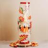 A Cheerful Giver Fall Gnome Crackle Glass Vase - Christmas Holiday Flower Vase - Seasonal Home Table Top Dcor view 4