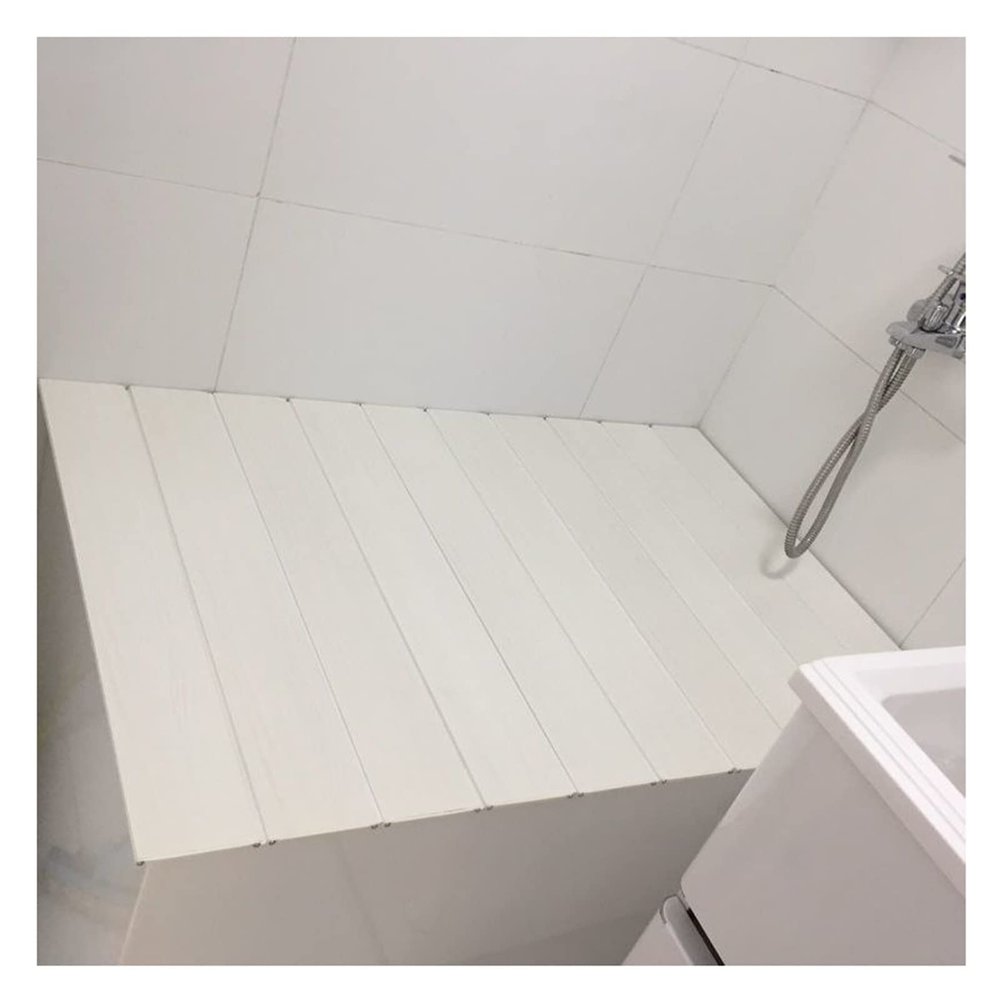Bathtub Trays Foldable Bathtub Cover, Dustproof Waterproof Bathtub Insulation Board, Thickened Durable Bathtub Tray Shelf, for Family Bathrooms (Size : 80x59x1.1cm)