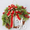 Christmas Wreath for Front Door Christmas Wreath Berry Wreath Handmade Floral Front Door Rustic Wreath Christmas Decorations 40cm/15.7IN Wreath Decorations view 3