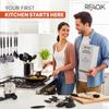 40PCs Silicone Cooking Utensils Set 446 Heat Resistance, RFAQK BPA Free Kitchen Utensils Set for Nonstick Cookware, Gadgets includes Can Opener, Potato Smasher,Peeler,Tongs,Spatula Set,Pizza Cutter view 2