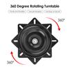 7in Chair Turntable Base Square Rotating Swivel Plate 180 Degree Automatic Rebound Dual Bearings Run for Furniture Chairs,Bar Chairs,Office Chairs,Car Chairs, Display Racks view 3