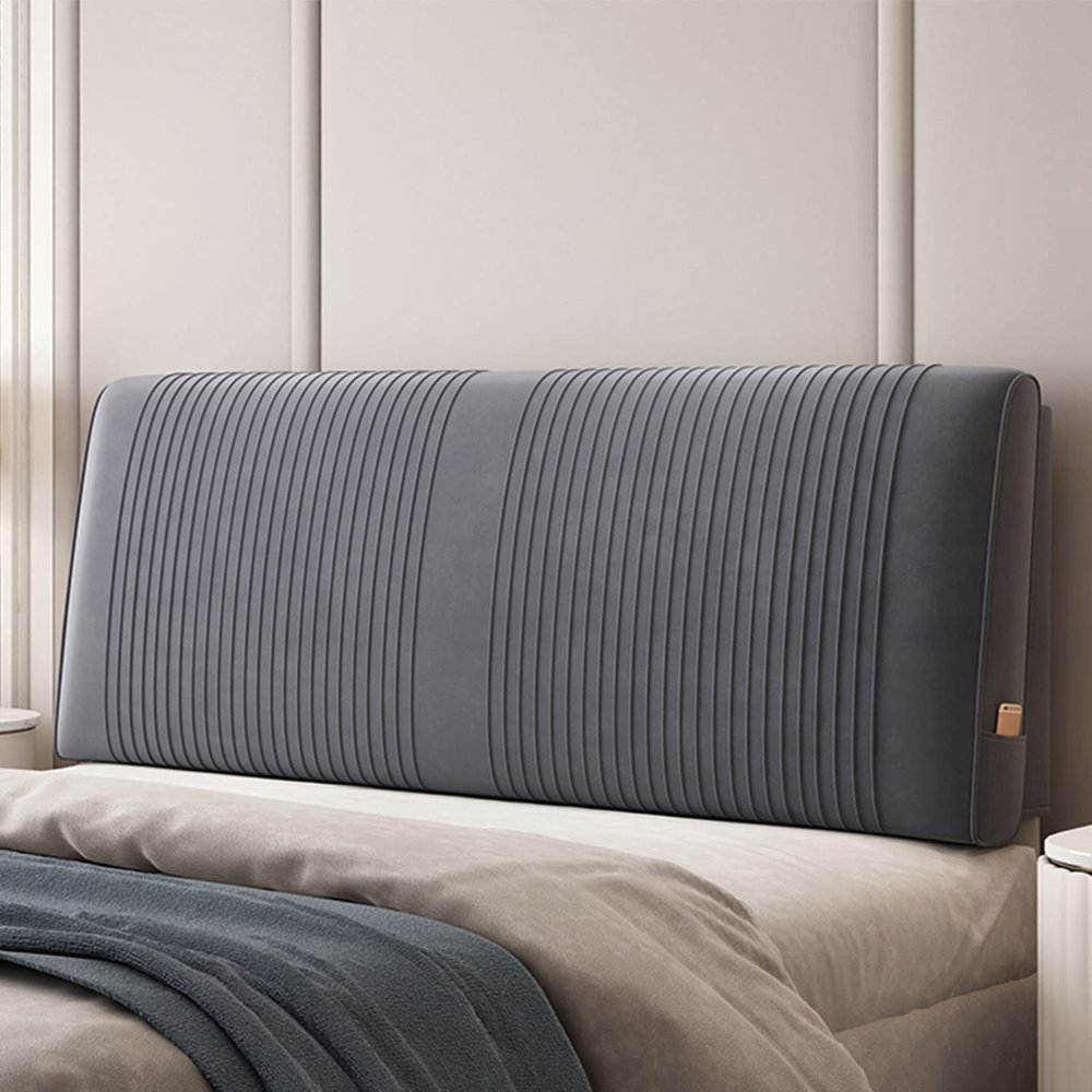 ZZYK Headboard Pillow Backrest Wedge Reading Body Pillow Large Bolster Lumbar Support Cushion Removable Headboard Cover for Sofa Home Decorative,B,with headboard California King 71"