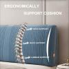 ZZYK Headboard Pillow Backrest Wedge Reading Body Pillow Large Bolster Lumbar Support Cushion Removable Headboard Cover for Sofa Home Decorative,B,with headboard California King 71" view 4