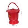 Zerodeko Toilet Tank Riser Wedding Chamber Pots with Lid Handle Plastic Spittoon Urine Pots Urinal Chamber Pot Urine Bucket Wedding 40X26cm (Red) Portable Portable Portable Toilet view 2