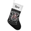 CUXWEOT Personalized Santa Claus Motorcycle Christmas Stocking Customize Name Xmas Socks for Family Holiday Decorations Gift 17.52 x 7.87 Inch view 1