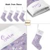 CUXWEOT Personalized Halloween Cat Magic Broom Christmas Stockings Customize with Name for Family Kids Pet Holiday Decorations Gift 17.52 x 7.87 Inch view 4