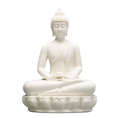 ZCBYBT 35Cm Ceramic Buddha Statue Buddah Decoration for Zen Decor Spiritual Room Decor Meditation
