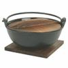 ARC-POWER For Asian Japanese Nabemono Cast Iron Noodle Stew Bowl Pot with Wooden Lid view 1