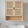 DRDINGRUI Bamboo Cabinet, Wall Mount Cabinet for Bathroom, Medicine Cabinet with Shelf view 2