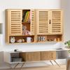 DRDINGRUI Bamboo Cabinet, Wall Mount Cabinet for Bathroom, Medicine Cabinet with Shelf view 3