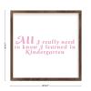 All I Really Need to Know I Learned in Kindergarten Wooden Sign, Saying Proverbs Framed Wood Sign, 7x7in Life Style Quotes Printed Hanging Wall Art for Bedroom Decor Housewarming Gift view 3