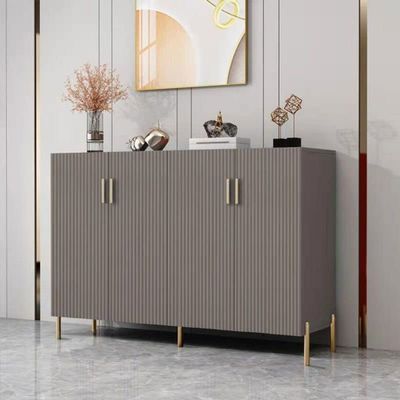 CraftThink Sideboard Cabinet, Modern Dining Room Kitchen Sideboard Cabinet Buffet Server Cabinet with Two Doors for Living Room, Entryway (Grey 39.5" L x 14" W x 37.5" H)