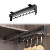DONGYUE Heavy Duty Retractable Closet Clothes Hanger Rail, Adjustable Pull-Out Closet Rod 35-80cm, for Hanging Pants and Tops Closet Organizer Rack, Load-Bearing 25kg (Size : 31cm/12.2in) view 1