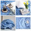 MHUQIA Chenille Chunky Knit Blanket 59x70in, Chunky Knit Blanket Throw, Hand-Knitted Yarn Throw Blanket, Soft Throw Blanket, Knitted Blankets, Cozy, Machine-Washable view 4