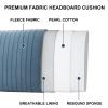 ZZYK Oversized Headboard Backrest Wedge Reading Body Pillow Large Bolster Lumbar Support Cushion Removable Headboard Cover for Sofa Home Decorative,C,with headboard California King 71" view 2