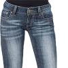 Women Mid Rise Stretch Boot Cut Jeans Retro Loose Fit Slimming Denim Pants Juniors Vintage Wide Leg Jean Trousers (Dark Blue,X-Small) view 2
