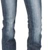Women Mid Rise Stretch Boot Cut Jeans Retro Loose Fit Slimming Denim Pants Juniors Vintage Wide Leg Jean Trousers (Dark Blue,X-Small) view 3