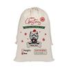 MALIHONG Personalized Christmas Santa Sack Dog West Highland White Terrier Custom Name Canvas Large Chirstmas Gift Bags for Xmas Decor Storage Sacks for Presents 19.5x27.5 Inch view 1