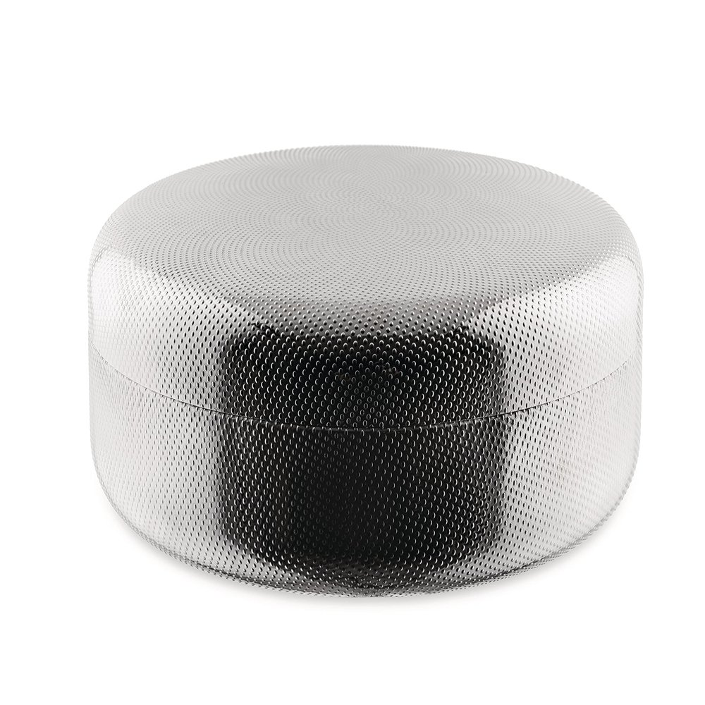 Alessi Extra Ordinary Texture JM01/28 T - Minimal Design Container, Lid in 18/10 Stainless Steel with Decoration, Granulated in Relief, 28 cm
