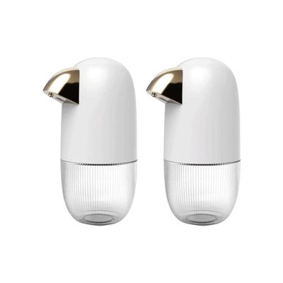 GHQYP Creative Soap Dispenser Lotion Dispenser with Clear Frosted Liquid Bottle Design Automatic Hand Sensing Soap Pump 230ml/7.8oz