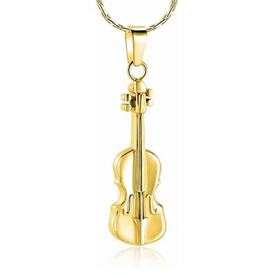 SHEIL Violin Urn Necklace for Ashes Keepsake Memorial Musical Instrument Ashes Jewelry for Loved One,1