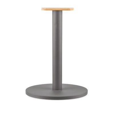 Alessi Kitchen Roll Holder in Colorado Steel with Epossidic Resin, Dark Grey, Bamboo Wood Knob, Multicoloured, One Size