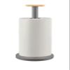 Alessi Kitchen Roll Holder in Colorado Steel with Epossidic Resin, Dark Grey, Bamboo Wood Knob, Multicoloured, One Size view 2
