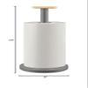 Alessi Kitchen Roll Holder in Colorado Steel with Epossidic Resin, Dark Grey, Bamboo Wood Knob, Multicoloured, One Size view 4