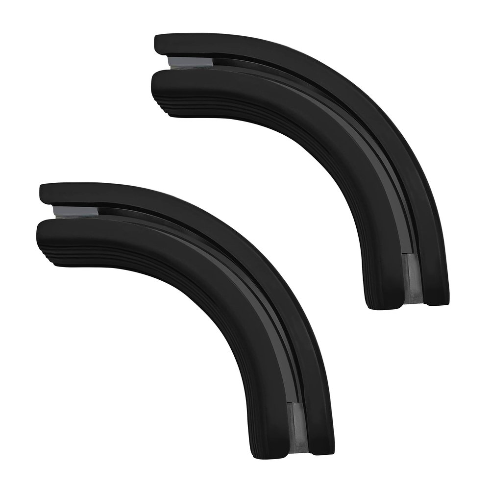 TIPIACE Curtain Track Optional Accessories, 90 Degree Connector Suitable for Heavy-Duty Curtain Rails (Black 90 Degree Connector)