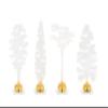 Boucquillon & Maaoui Set of Four Place Markers in Steel Coloured with epoxy Resin, White with Magnet in Porcelain, One Size view 1