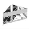 WENKO Turbo-Loc Genova Shine Corner Shelf, Bathroom Shelf Made of Stainless Steel for Attaching without Drilling with Adhesive Pad System, Space-Saving Storage of Care Products, 36 x 8 x 17 cm, Glossy view 1