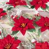 Factory Direct Craft Set of 12 Artificial Poinsettia and Holly Christmas Picks - Poinsettia Blooms for Christmas Trees and Holiday Decorations (5" Blooms) view 3