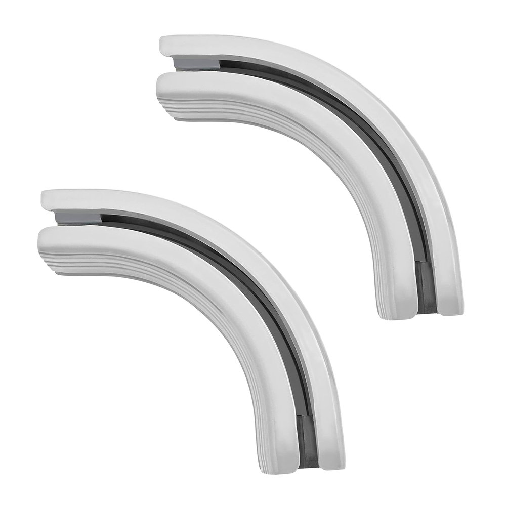 TIPIACE Curtain Track Optional Accessories, 90 Degree Connector Suitable for Heavy-Duty Curtain Rails (Ivory White 90 Degree Connector)
