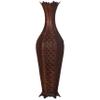 34-Inch Brown Metal Floor Vase: Elegant Centerpiece Home Decor, Dried Flower, Artificial Flower, Living Room Decoration, Bedroom Decoration, Tall Vase, Contemporary Interior Design view 3
