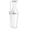 34-Inch Brown Metal Floor Vase: Elegant Centerpiece Home Decor, Dried Flower, Artificial Flower, Living Room Decoration, Bedroom Decoration, Tall Vase, Contemporary Interior Design view 4